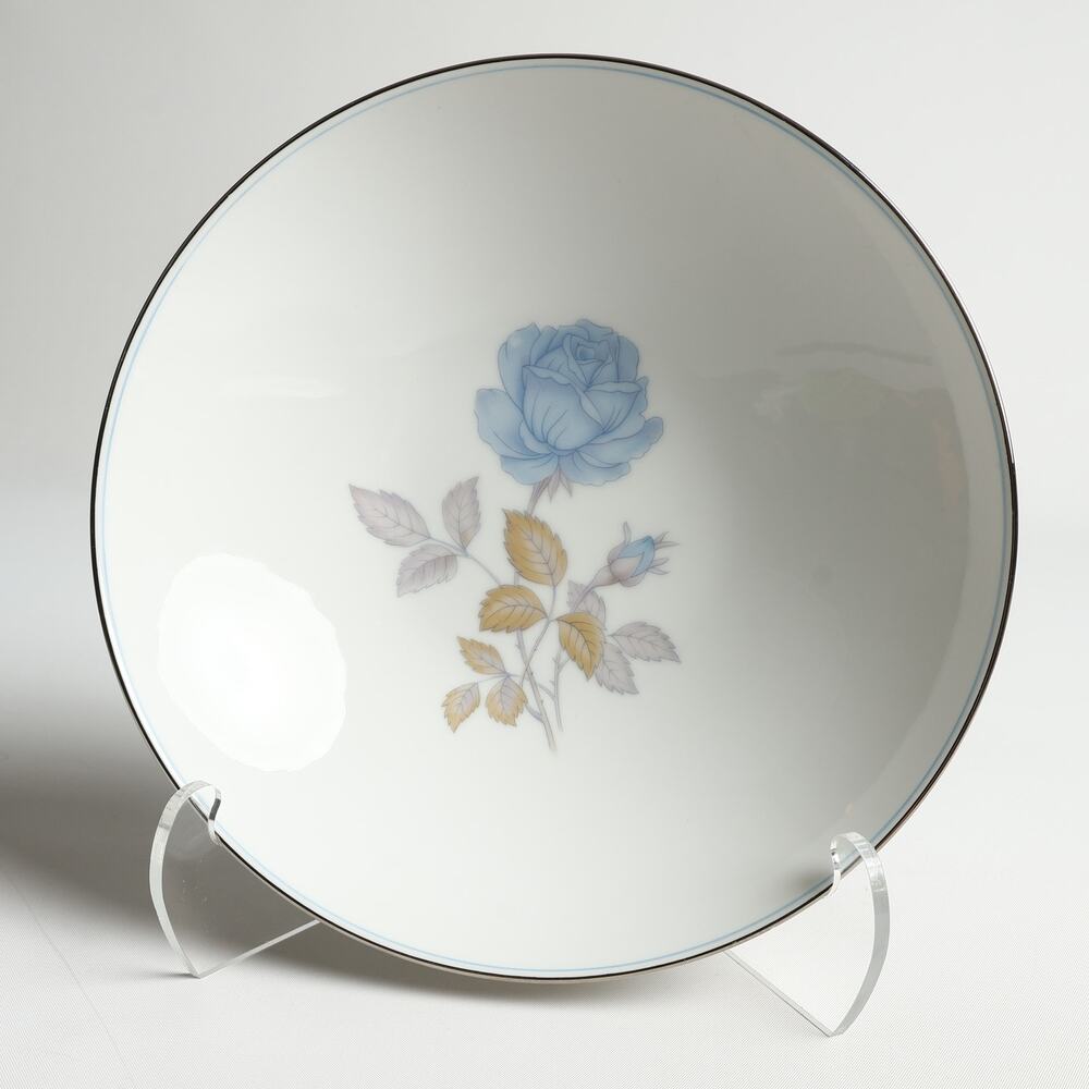 Sango Japan Alice Blue Fine China 9-1/4" Serving Vegetable Bowl White Floral